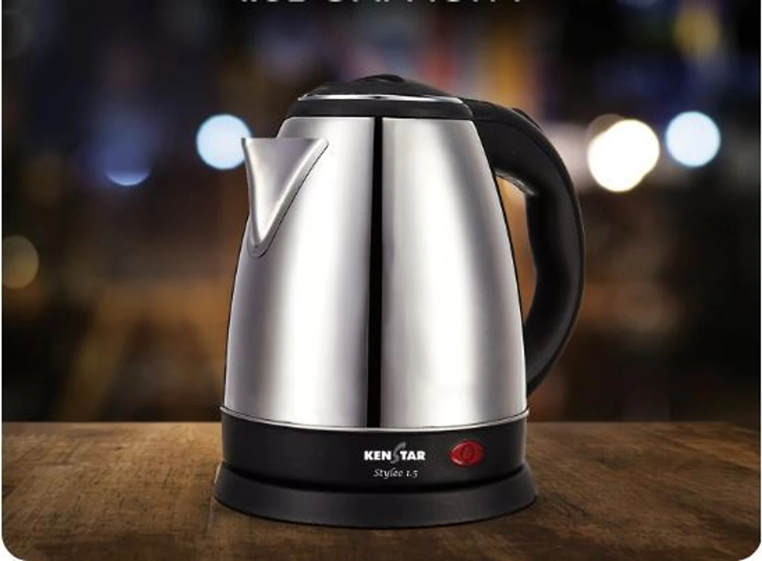 Kenstar ESTELLA STYLEE Electric Kettle (1.5 L, STEEL, Black)