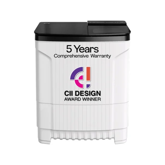 Godrej 8 kg 5 Star with Tri- Roto Scrub Pulsator Washing Machine Semi Automatic Top Load Black, Whit