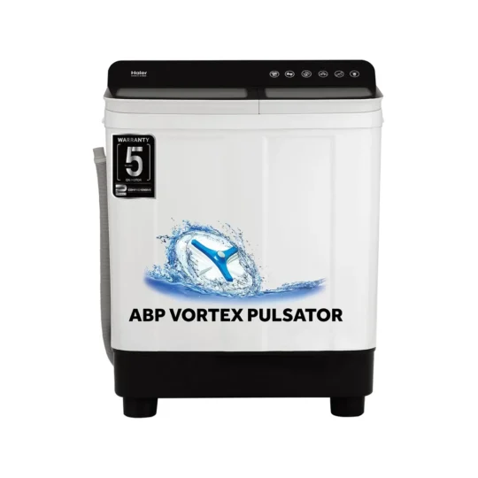 Haier 7 Kg 5 star SEMI Automatic Top Loading Washing Machine HTW70-178BKN, Black, Anti Bacterial ant