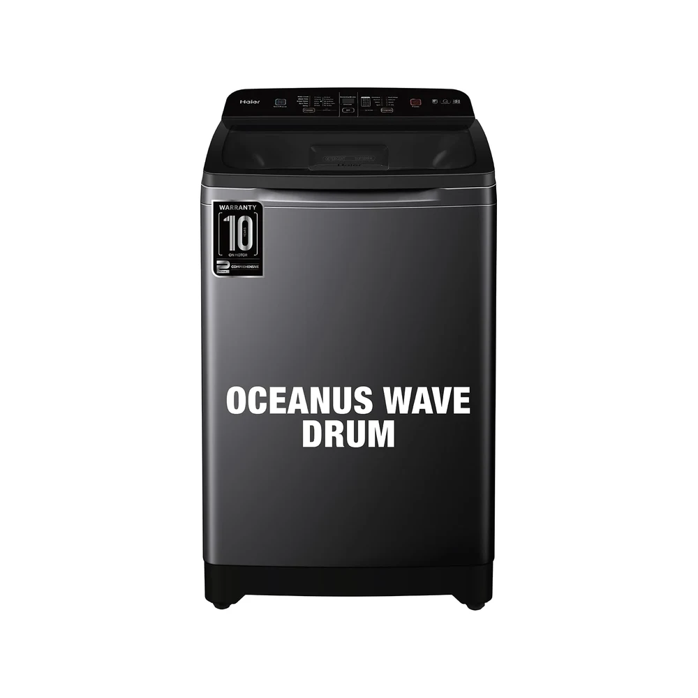 Haier 8 Kg 5 Star Fully Automatic Top Load Washing Machine (HSW80-678ES8, Oceanus Wave Drum, Dark Ja