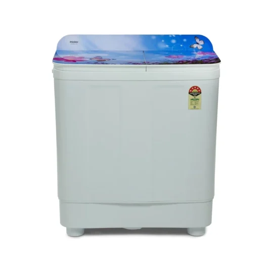 Haier 9.5 Kg 5 Star Voltex Pulsator Semi-Automatic Top Load Washing Machine (HTW95-178, Flowers Worl
