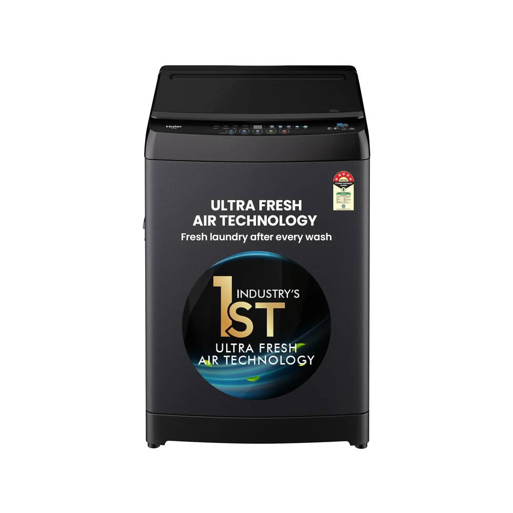 Haier 8 Kg 5 Star Fully Automatic Top Load Washing Machine with Oceanus Wave Drum, Magic Filter, 8 W