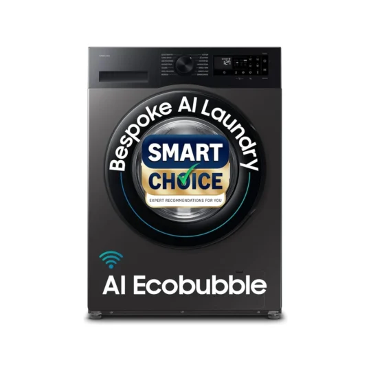 Samsung Smart Choice 12 kg, 5star, AI Ecobubble, Super Speed, Wi-Fi, Hygiene Steam with Inbuilt Heat